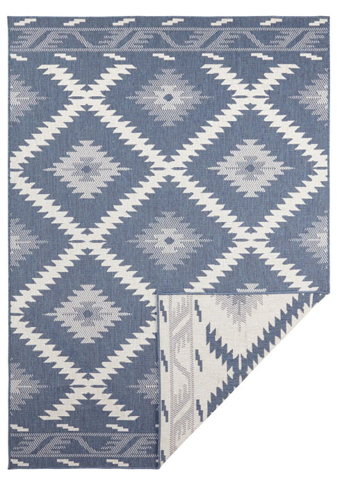 NorthRugs twin supreme malibu blue cream Blue, Cream Living Room Striped Rug.