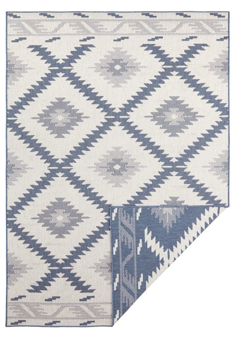NorthRugs twin supreme malibu blue cream Blue, Cream Living Room Striped Rug.