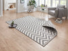 NorthRugs twin supreme palma grey cream Grey, Cream Living Room Striped Rug.