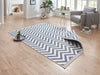 NorthRugs twin supreme palma blue cream Blue, Cream Living Room Striped Rug.