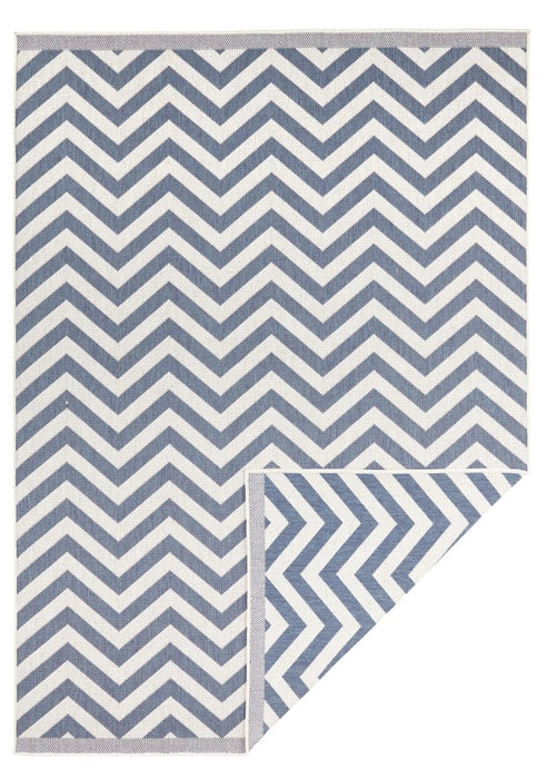 NorthRugs twin supreme palma blue cream Blue, Cream Living Room Striped Rug.