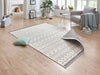 NorthRugs twin supreme kuba grey cream Grey, Cream Living Room Striped Rug.