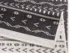 NorthRugs twin supreme kuba black cream Black, Cream Living Room Striped Rug.