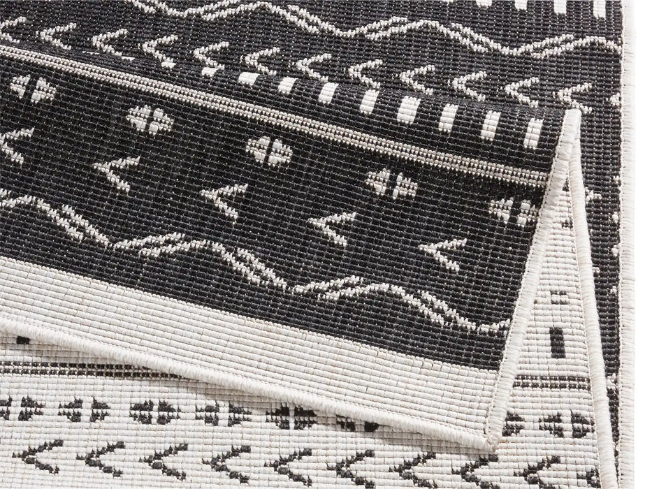 NorthRugs twin supreme kuba black cream Black, Cream Living Room Striped Rug.