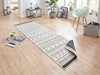 NorthRugs twin supreme kuba black cream Black, Cream Living Room Striped Rug.