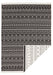NorthRugs twin supreme kuba black cream Black, Cream Living Room Striped Rug.