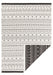 NorthRugs twin supreme kuba black cream Black, Cream Living Room Striped Rug.