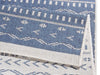 NorthRugs twin supreme kuba blue cream Blue, Cream Living Room Striped Rug.