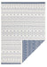 NorthRugs twin supreme kuba blue cream Blue, Cream Living Room Striped Rug.