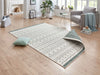 NorthRugs twin supreme kuba green cream Green, Cream Living Room Striped Rug.