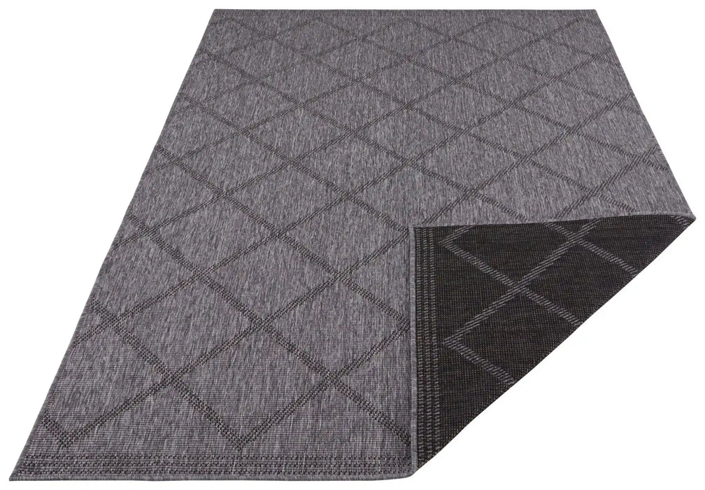 NorthRugs twin supreme corsica black anthracite Grey, Black Living Room Striped Rug.