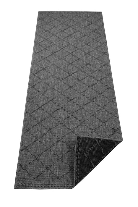 NorthRugs twin supreme corsica black anthracite Grey, Black Living Room Striped Rug.