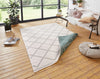NorthRugs twin supreme corsica green cream Green, Cream Living Room Striped Rug.