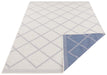 NorthRugs twin supreme corsica blue cream Blue, Cream Living Room Striped Rug.