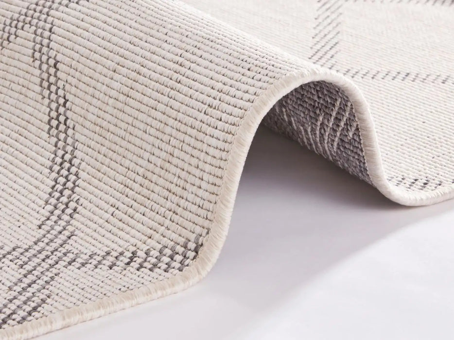 NorthRugs twin supreme corsica grey cream Grey, Cream Living Room Striped Rug.