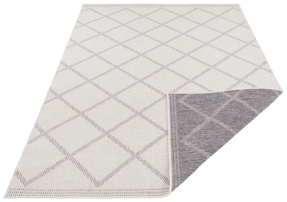 NorthRugs twin supreme corsica grey cream Grey, Cream Living Room Striped Rug.