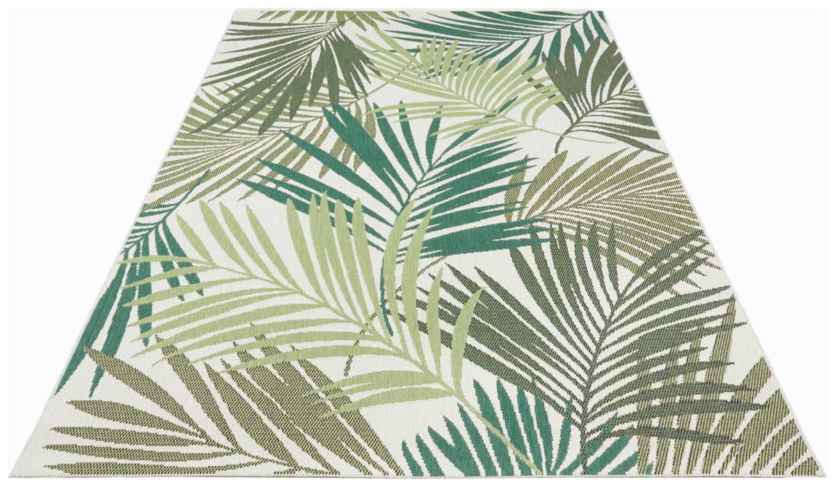 NorthRugs beach vai green cream Green, Ivory, Multicoloured Living Room  Rug.