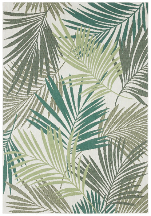 NorthRugs beach vai green cream Green, Ivory, Multicoloured Living Room  Rug.