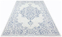 NorthRugs beach tilos cream blue Blue, Ivory Living Room  Rug.