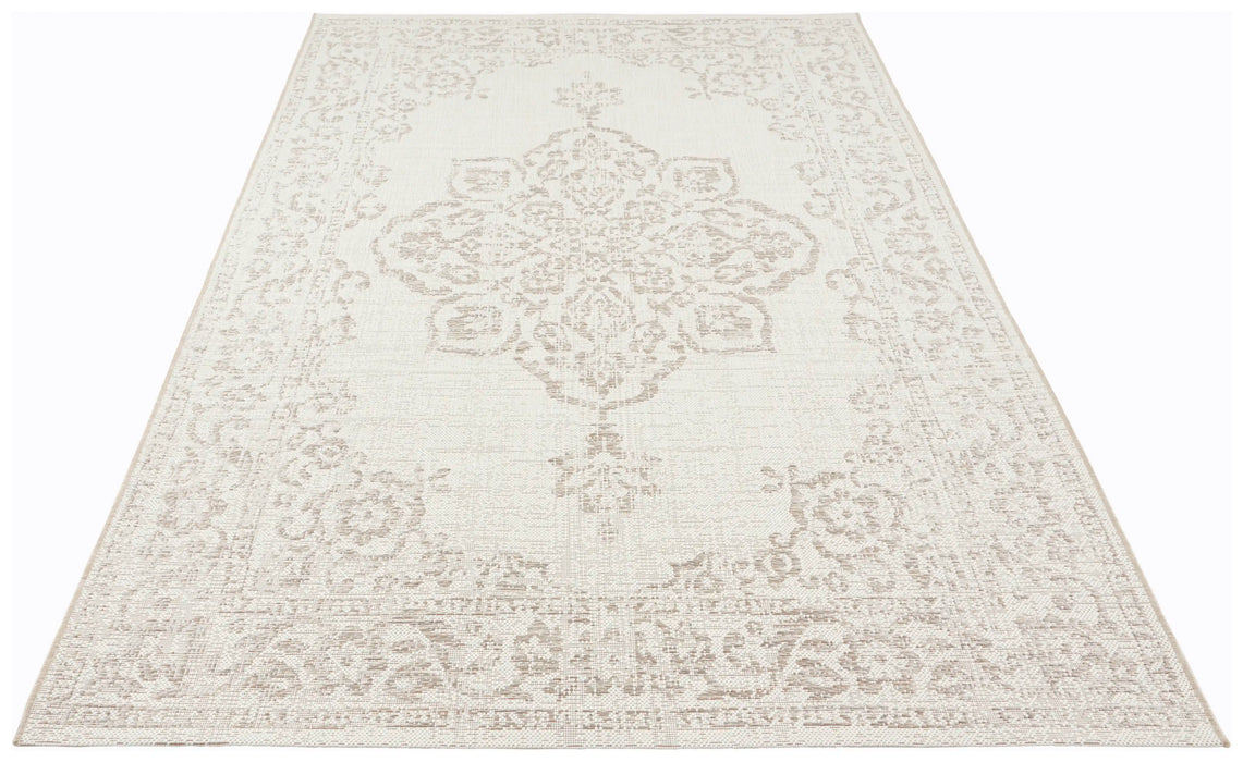 NorthRugs beach tilos cream beige Beige, Ivory Living Room  Rug.