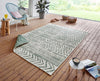 NorthRugs twin supreme biri green cream Green, Cream Living Room Striped Rug.