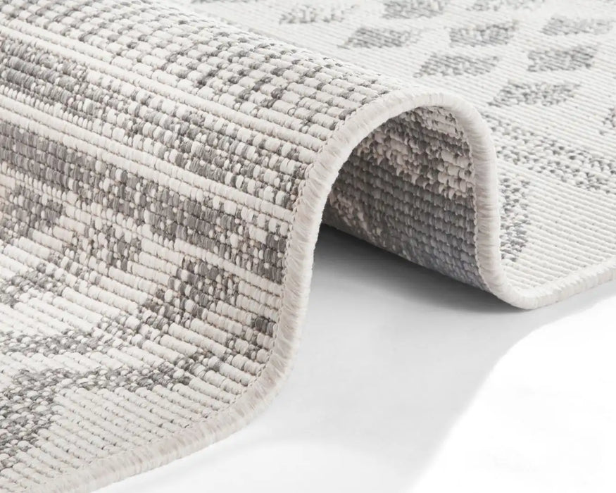 NorthRugs twin supreme biri grey cream Grey, Cream Living Room Striped Rug.