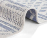NorthRugs twin supreme biri blue cream Blue, Cream Living Room Striped Rug.