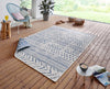 NorthRugs twin supreme biri blue cream Blue, Cream Living Room Striped Rug.