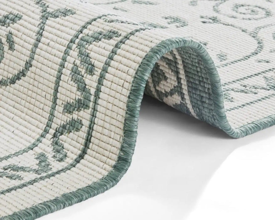 NorthRugs twin supreme leyte green cream Green, Cream Living Room Striped Rug.
