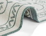 NorthRugs twin supreme leyte green cream Green, Cream Living Room Striped Rug.