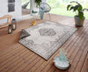 NorthRugs twin supreme cebu black cream Black, Cream Living Room Striped Rug.