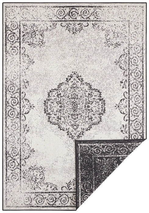 NorthRugs twin supreme cebu black cream Black, Cream Living Room Striped Rug.