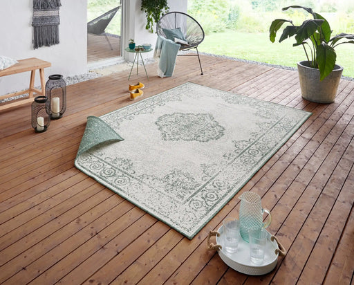 NorthRugs twin supreme cebu green cream Green, Cream Living Room Striped Rug.