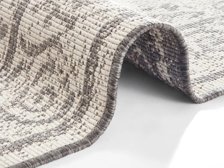 NorthRugs twin supreme cebu grey cream Grey, Cream Living Room Striped Rug.