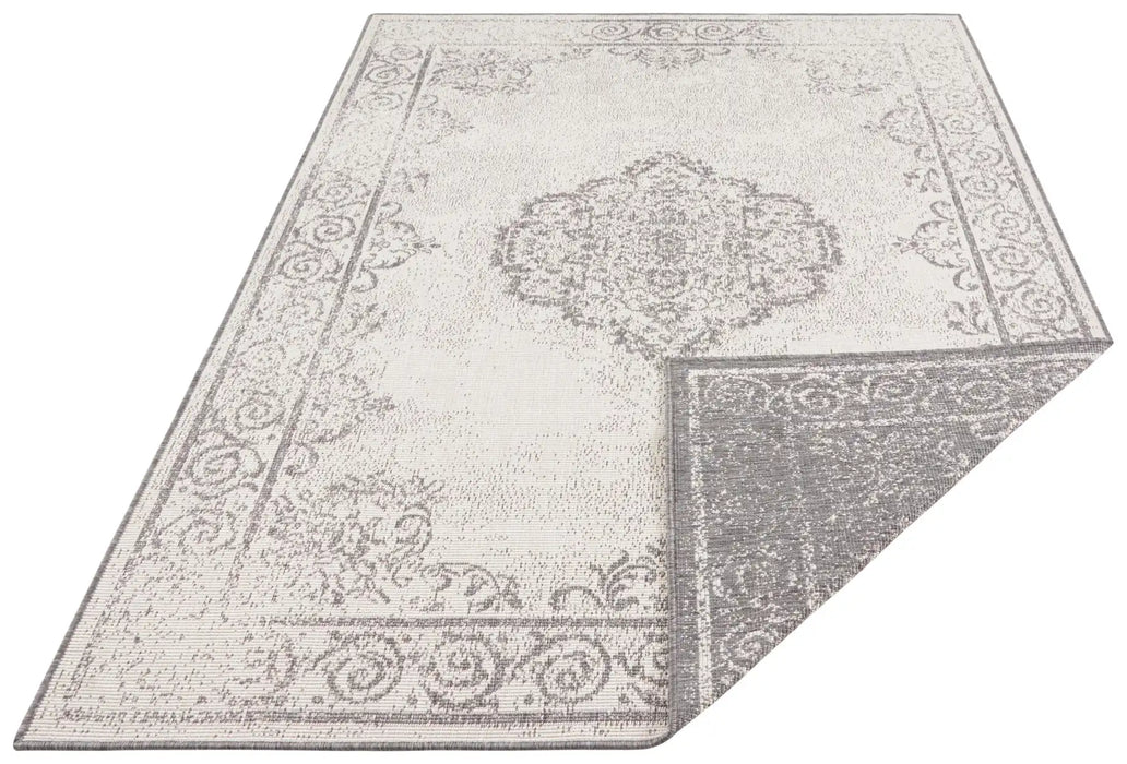 NorthRugs twin supreme cebu grey cream Grey, Cream Living Room Striped Rug.