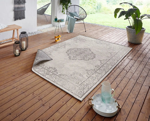 NorthRugs twin supreme cebu grey cream Grey, Cream Living Room Striped Rug.