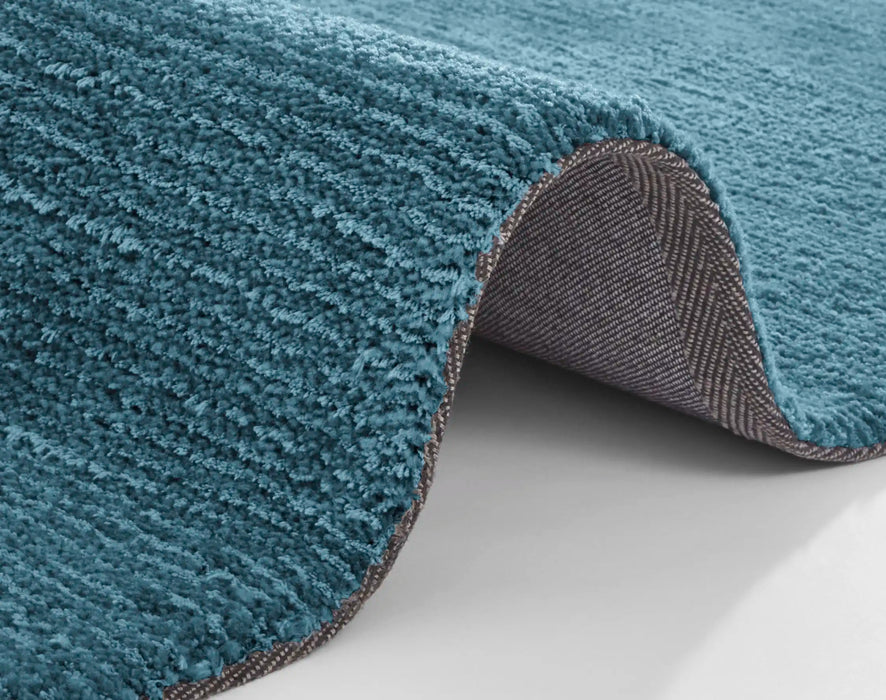 Mint Rugs cloud cloud petrol blue Blue Living Room Flat Weave Rug.