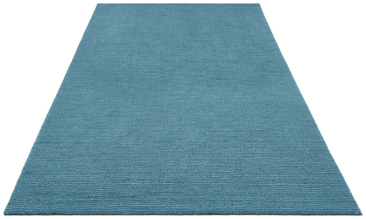 Mint Rugs cloud cloud petrol blue Blue Living Room Flat Weave Rug.