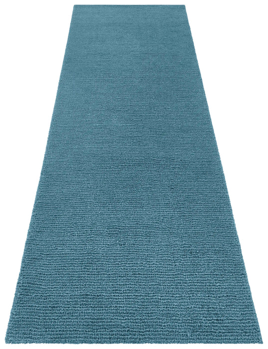 Mint Rugs cloud cloud petrol blue Blue Living Room Flat Weave Rug.