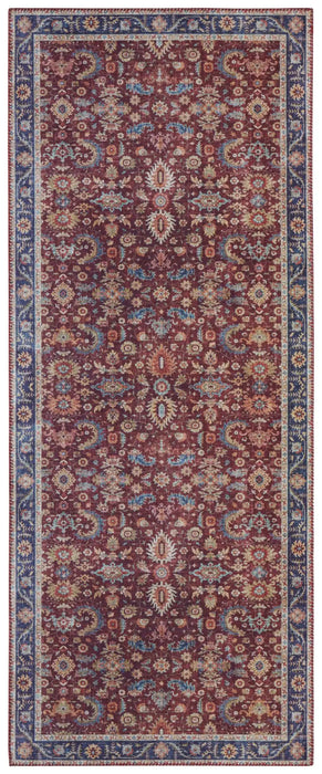 Nouristan asmar vivana bordeaux Multicoloured, Red Living Room Moroccan Rug.