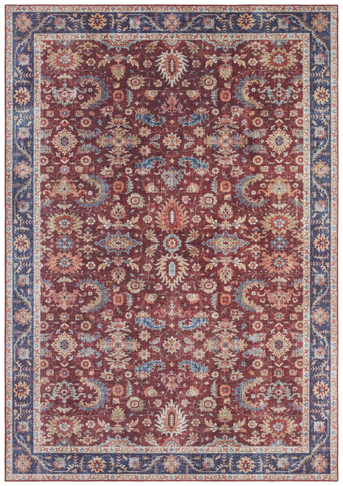 Nouristan asmar vivana bordeaux Multicoloured, Red Living Room Moroccan Rug.