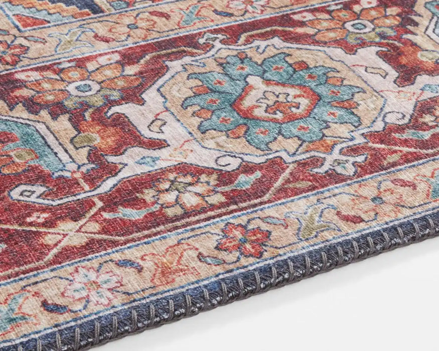 Nouristan asmar sylla indigo Multicoloured Living Room Moroccan Rug.