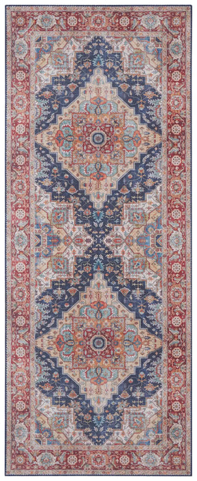 Nouristan asmar sylla indigo Multicoloured Living Room Moroccan Rug.
