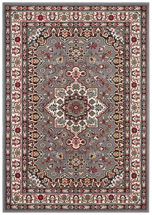 Nouristan mirkan tabriz grey Grey Living Room Moroccan Rug.