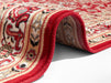 Nouristan mirkan tabriz red Red Living Room Moroccan Rug.