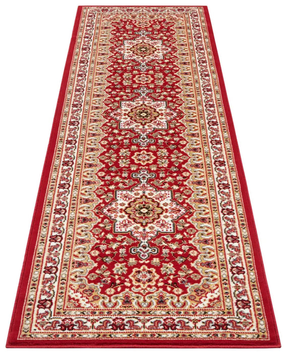 Nouristan mirkan tabriz red Red Living Room Moroccan Rug.