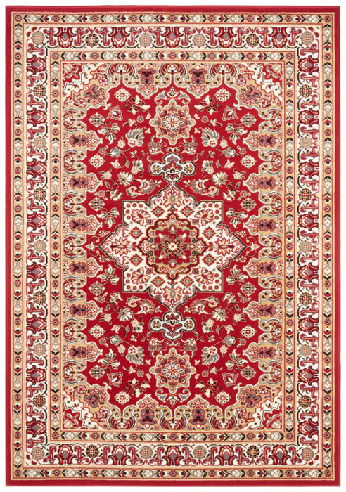 Nouristan mirkan tabriz red Red Living Room Moroccan Rug.