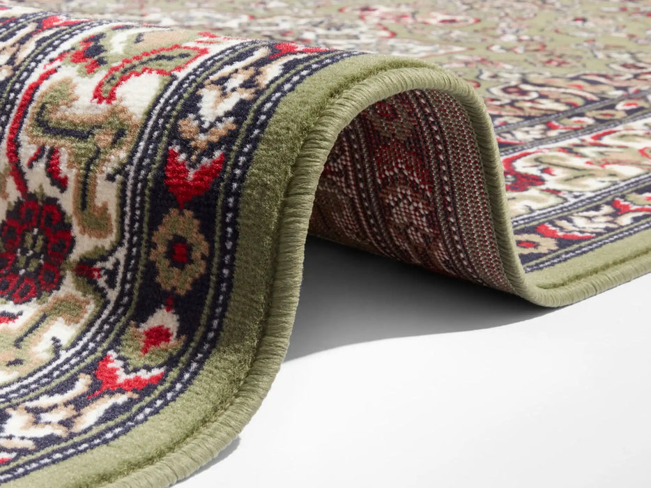 Nouristan mirkan tabriz green Green Living Room Moroccan Rug.