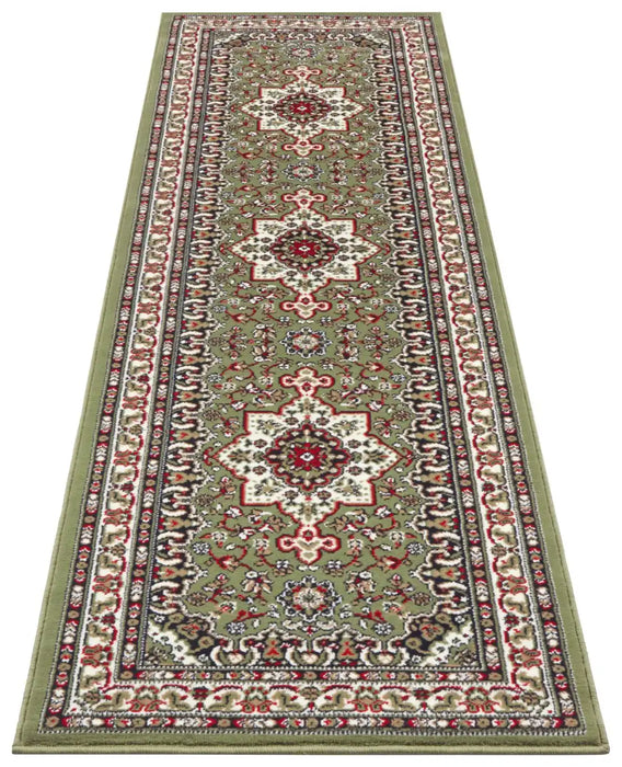 Nouristan mirkan tabriz green Green Living Room Moroccan Rug.