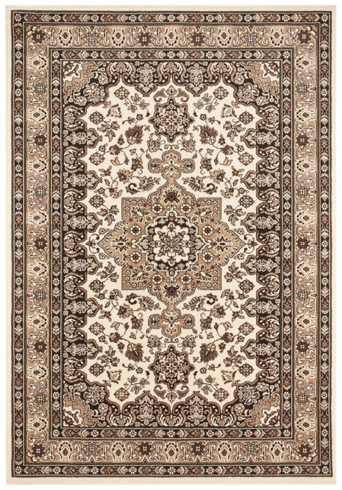 Nouristan mirkan tabriz beige Beige Living Room Moroccan Rug.